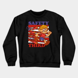 4th of July Patriotic fireworks Safety Third Crewneck Sweatshirt